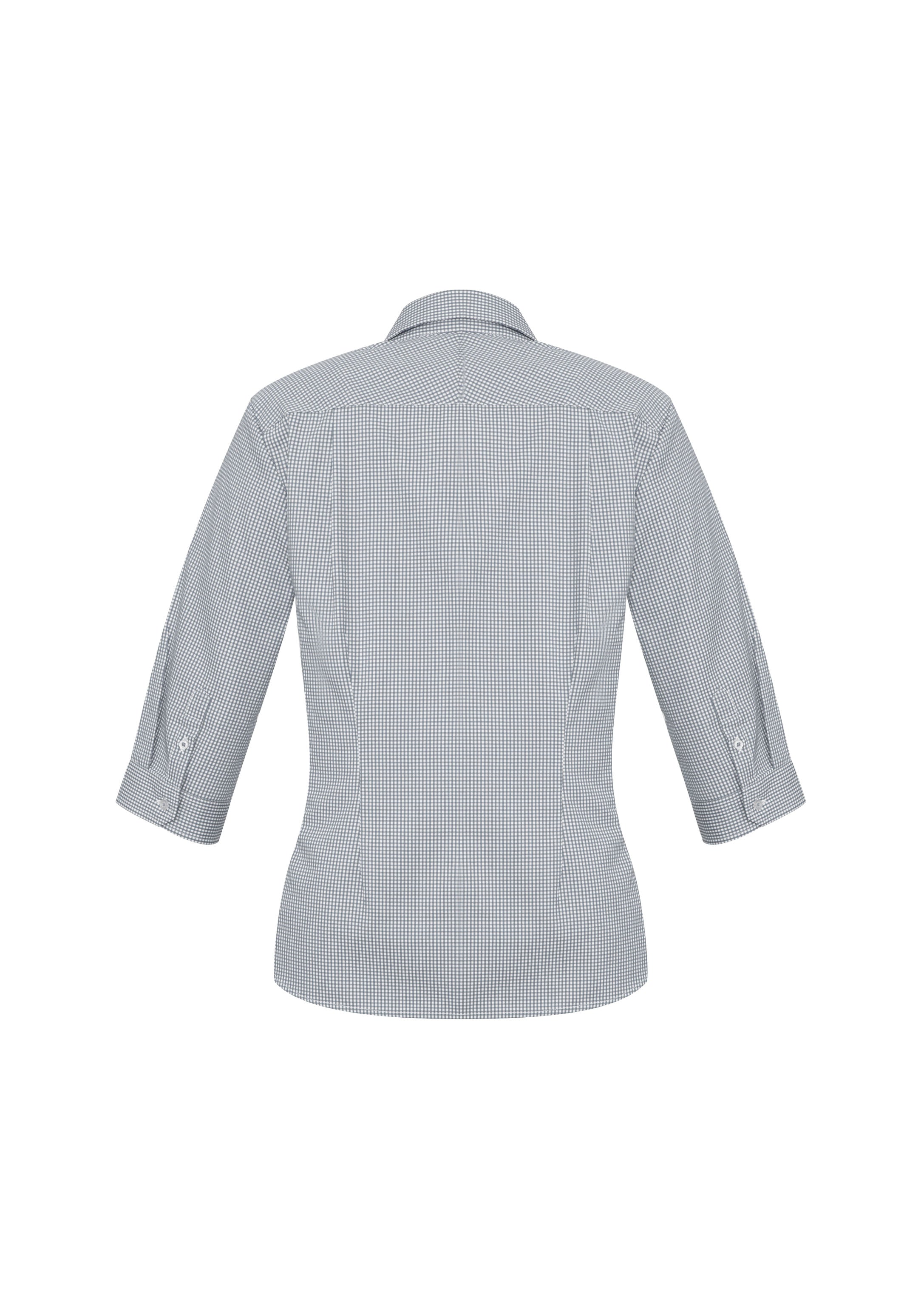 Ellison Womens 3/4 Sleeve Shirt Silver back view