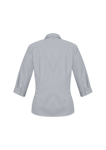 Ellison Womens 3/4 Sleeve Shirt Silver back view