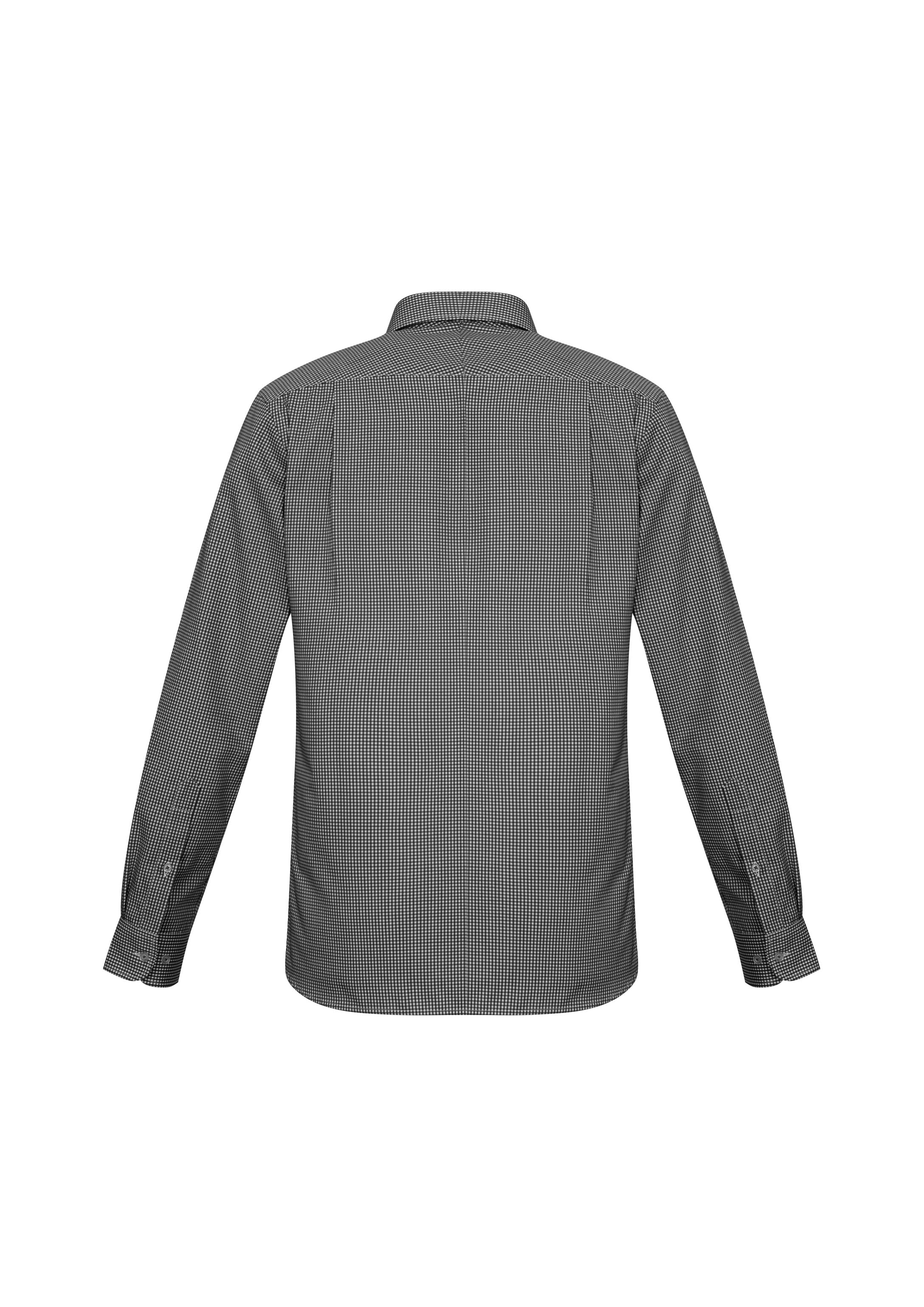Ellison Mens Long Sleeve Shirt Black back view
