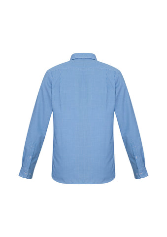 Ellison Mens Long Sleeve Shirt French Blue back view