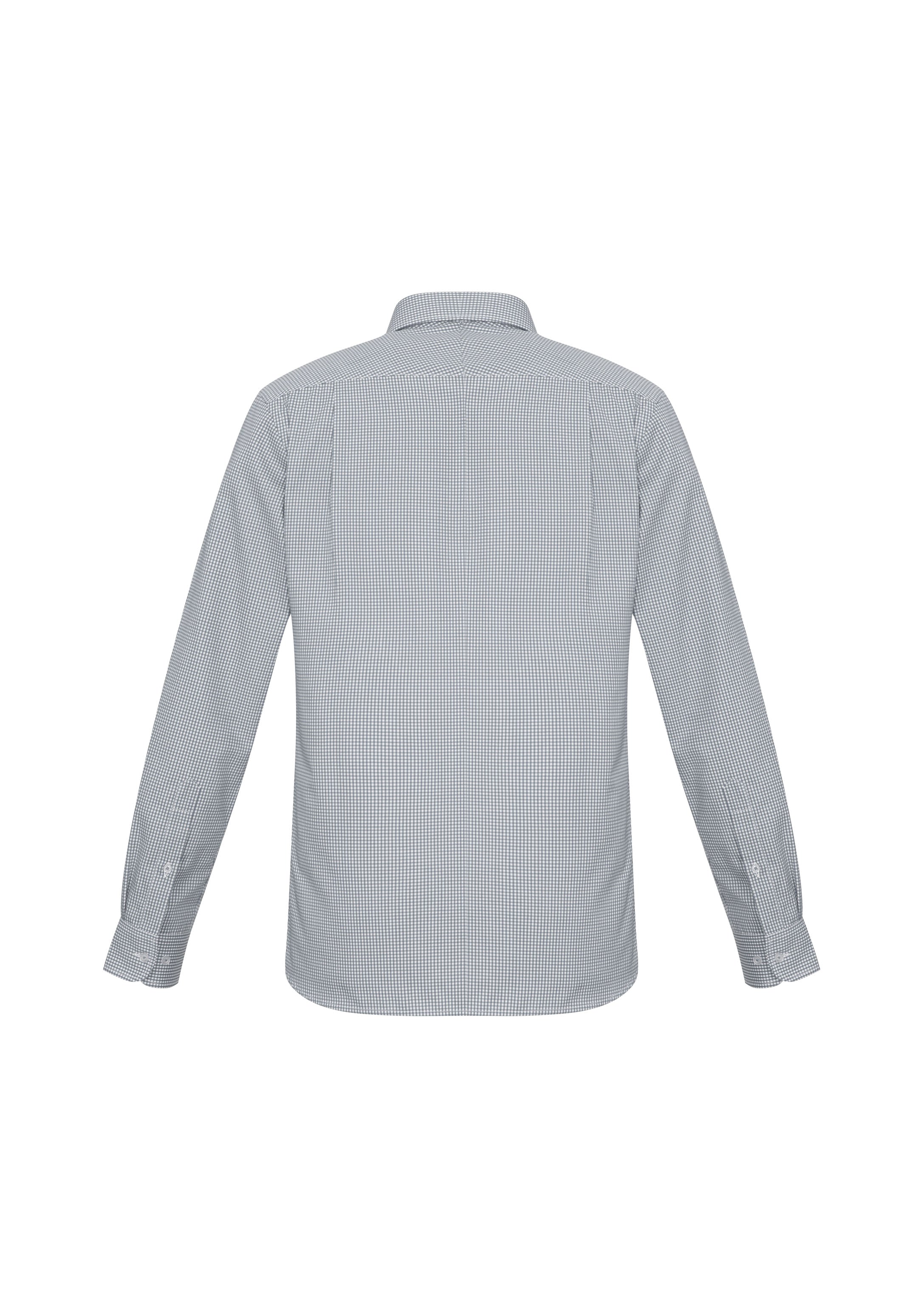 Ellison Mens Long Sleeve Shirt Silver back view