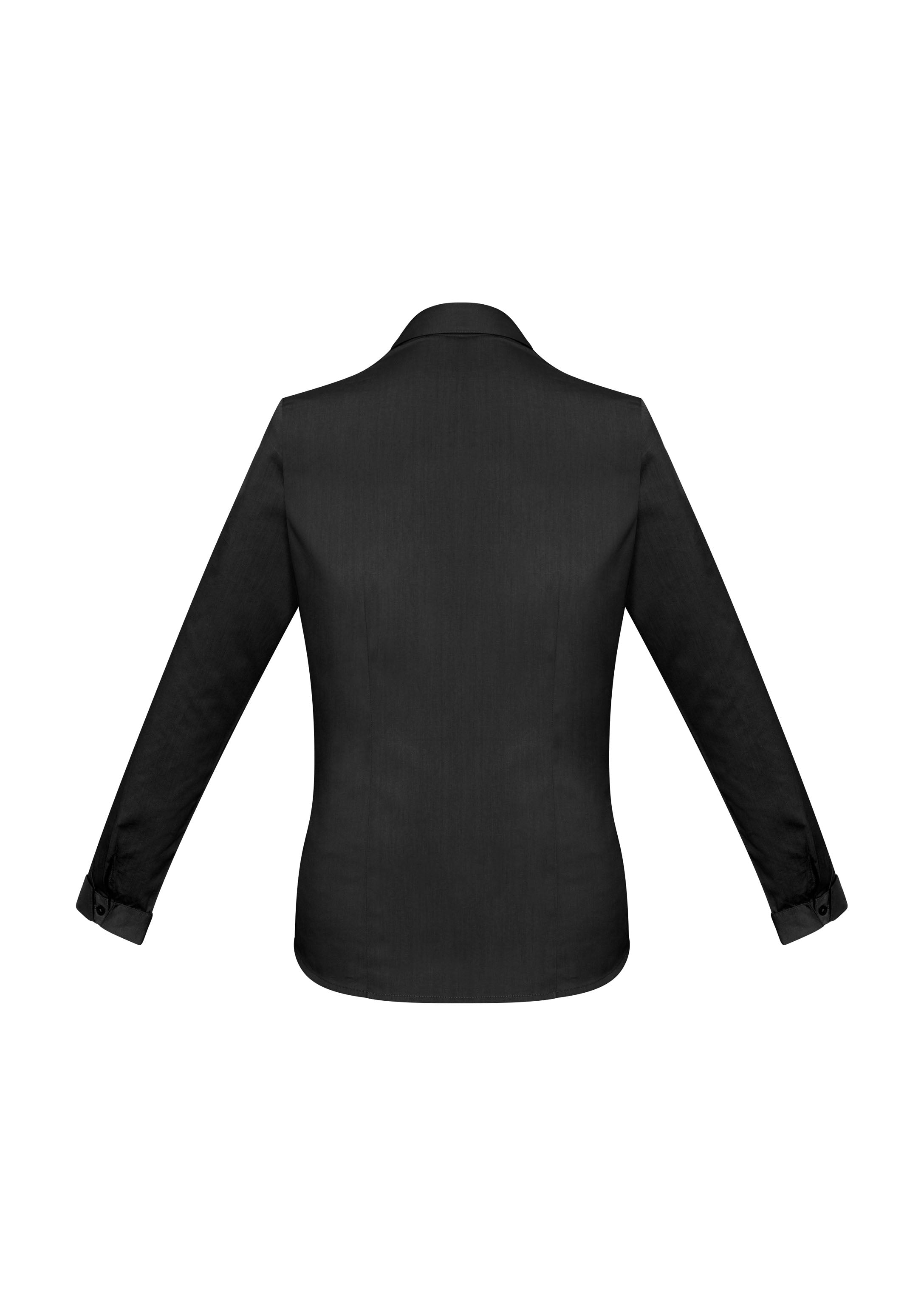 Monaco Womens Long Sleeve Shirt Black back view