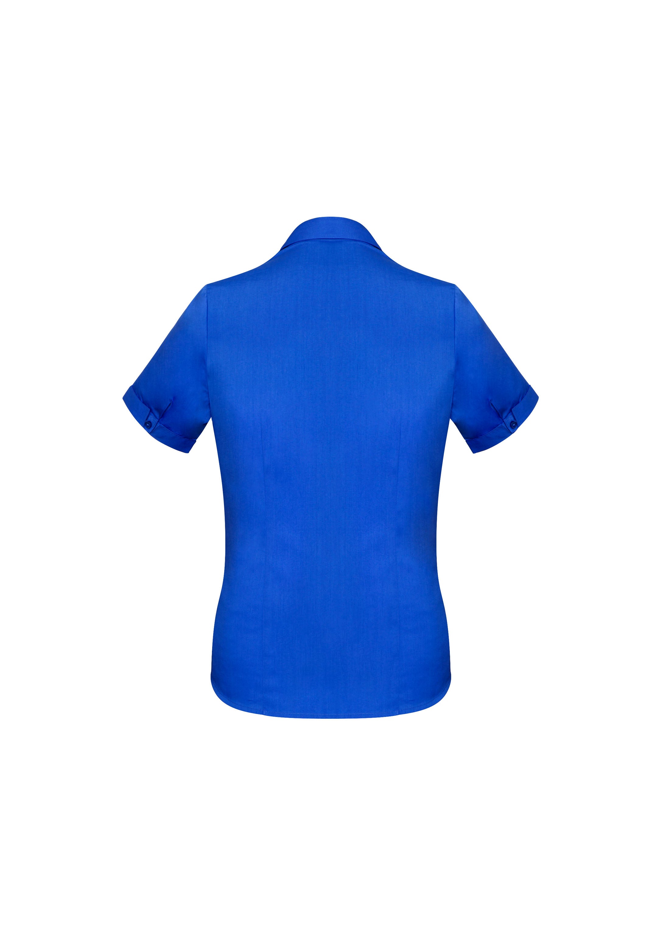 Monaco Womens Short Sleeve Shirt Electric Blue back view