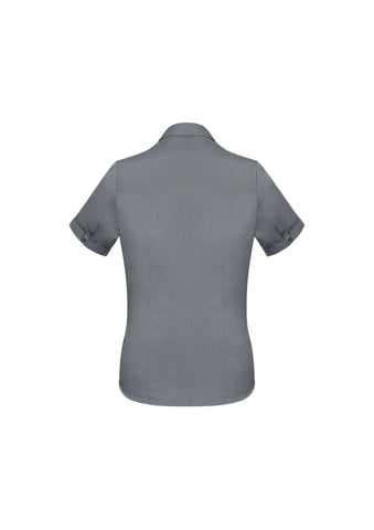 Monaco Womens Short Sleeve Shirt Platinum back view