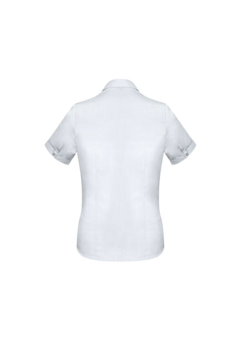 Monaco Womens Short Sleeve Shirt White back view