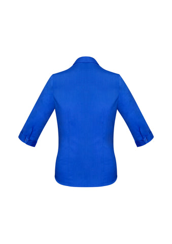 Monaco Womens 3/4 Sleeve Shirt Electric Blue back view