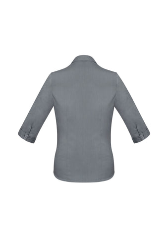 Monaco Womens 3/4 Sleeve Shirt Platinum back view