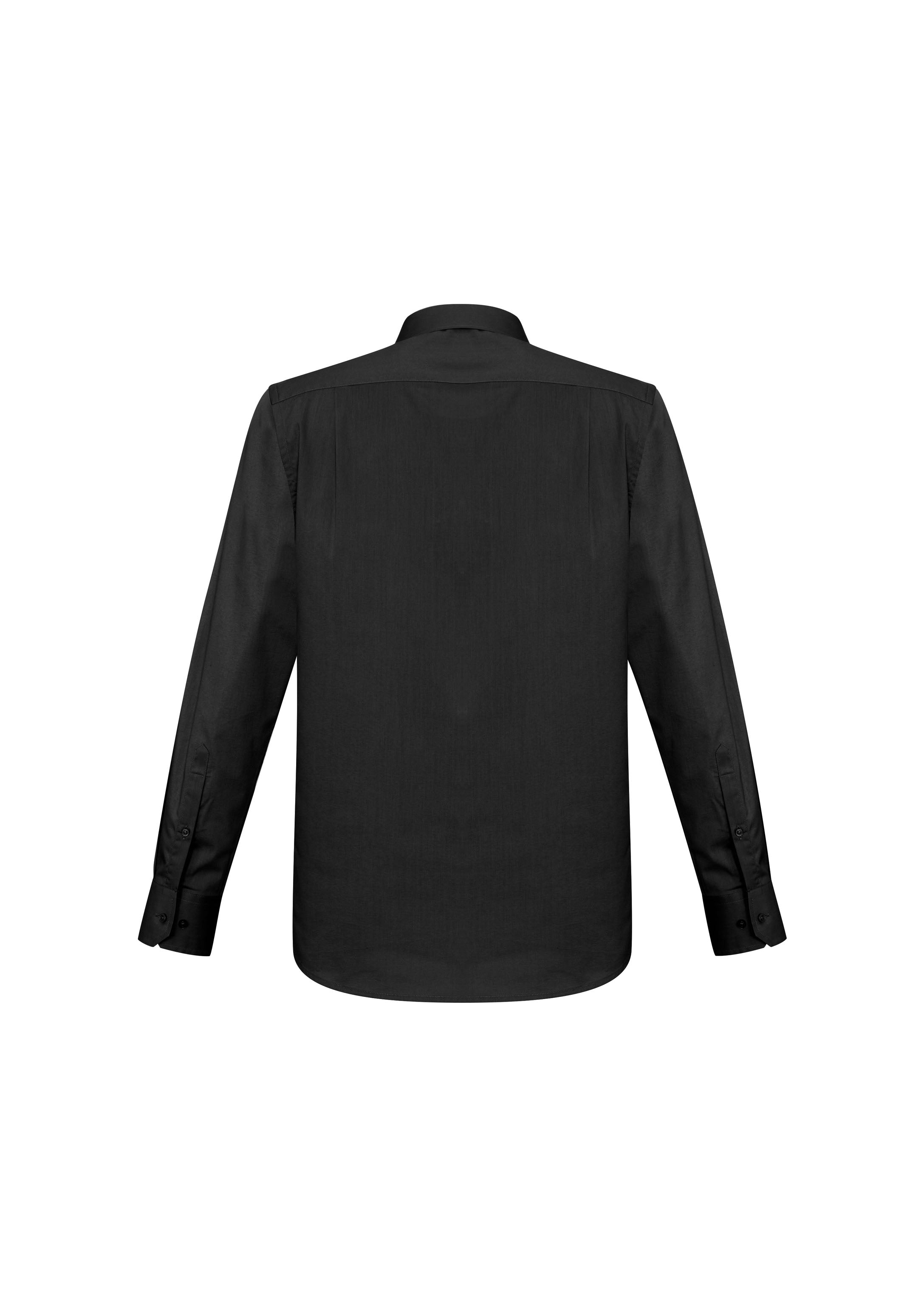 Monaco Mens Long Sleeve Shirt Black back view