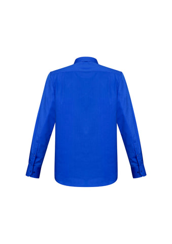 Monaco Mens Long Sleeve Shirt Electric Blue back view