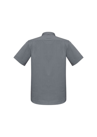 Monaco Mens Short Sleeve Shirt Platinum back view