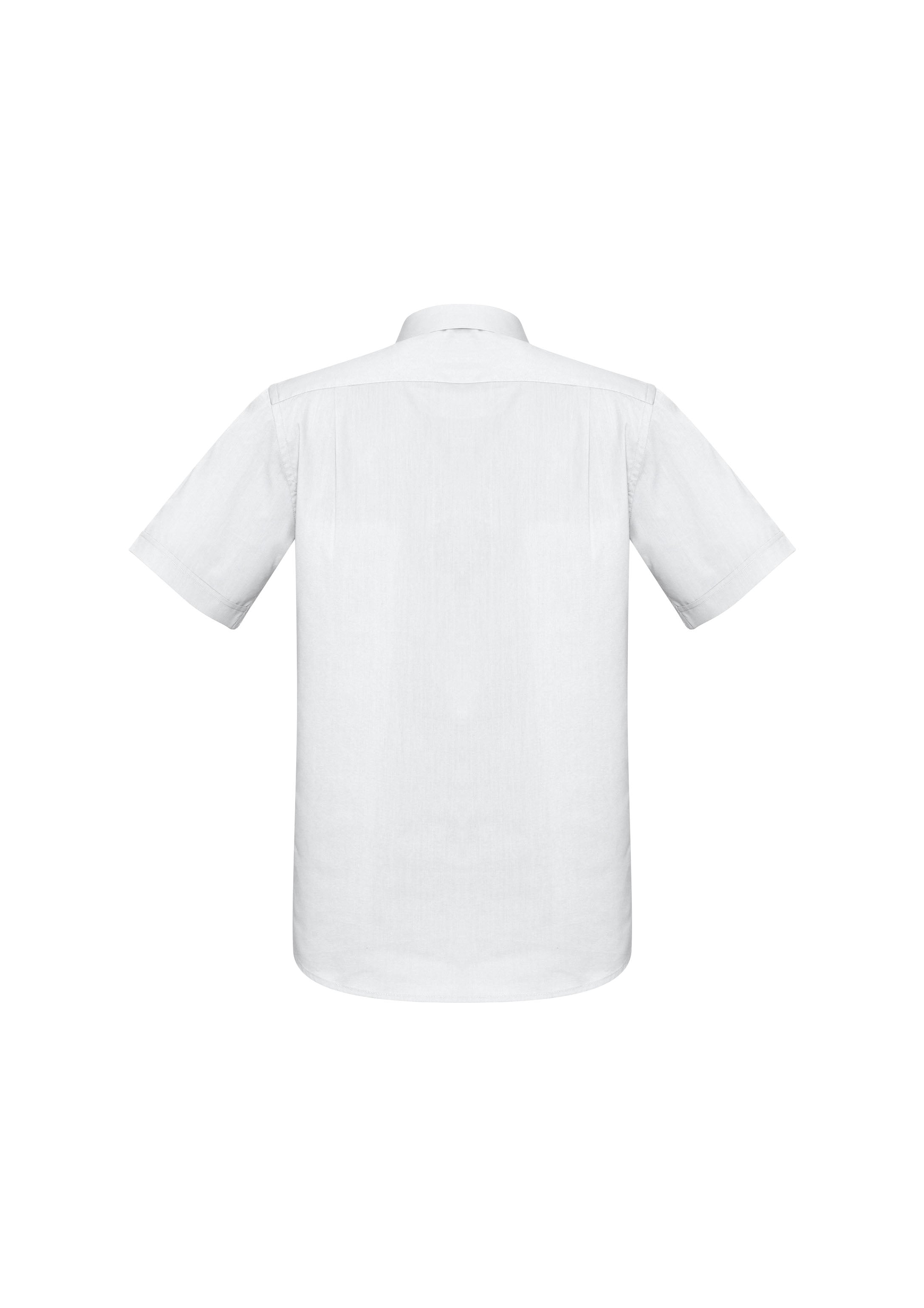Monaco Mens Short Sleeve Shirt White back view