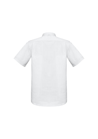 Monaco Mens Short Sleeve Shirt White back view