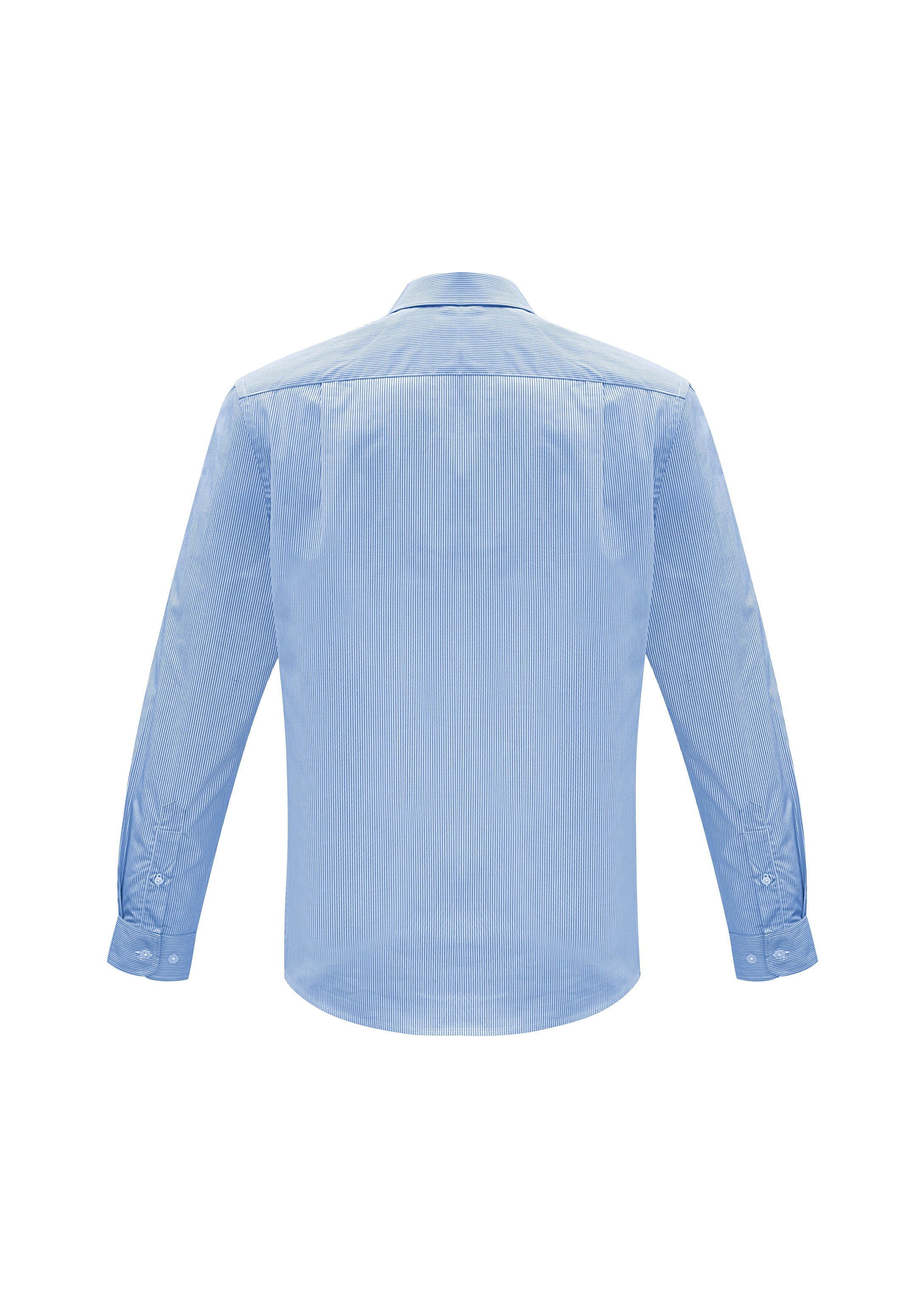 Euro Mens Long Sleeve Shirt Blue back view