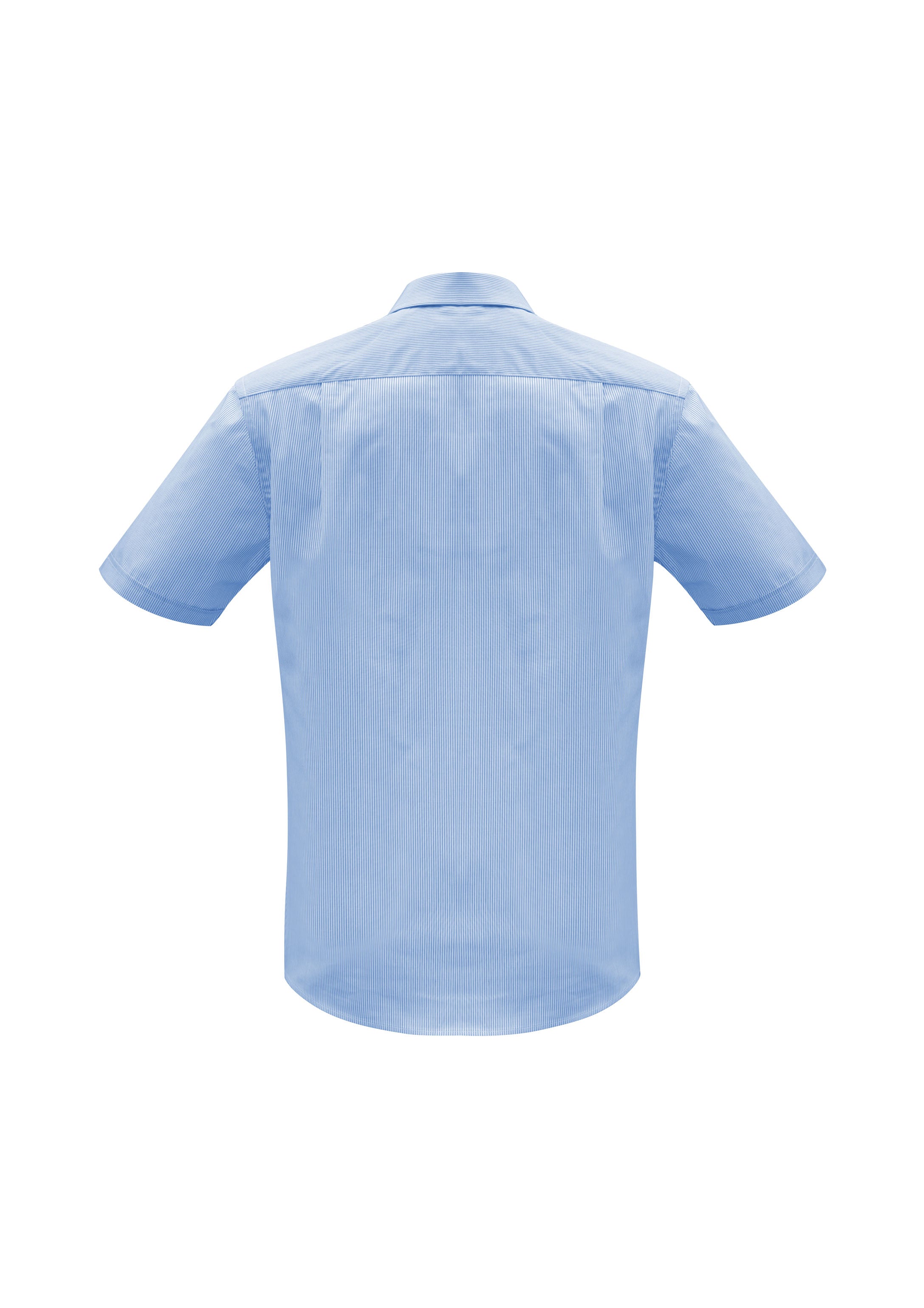 Euro Mens Short Sleeve Shirt Blue back view