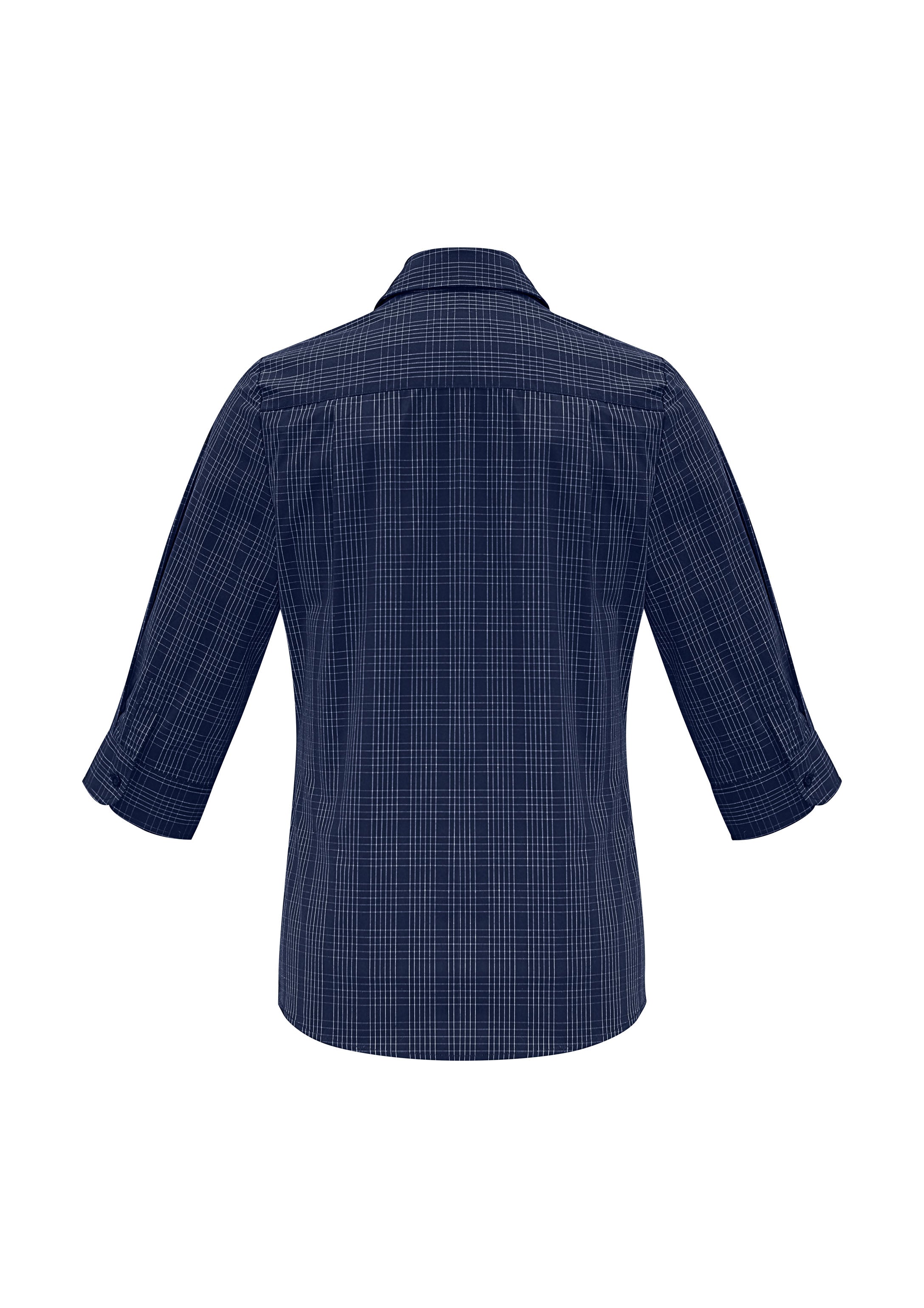 Harper Womens 3/4 Sleeve Shirt Ink/Silver back view