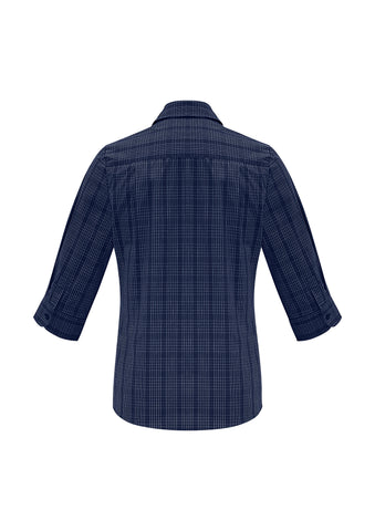 Harper Womens 3/4 Sleeve Shirt Ink/Silver back view