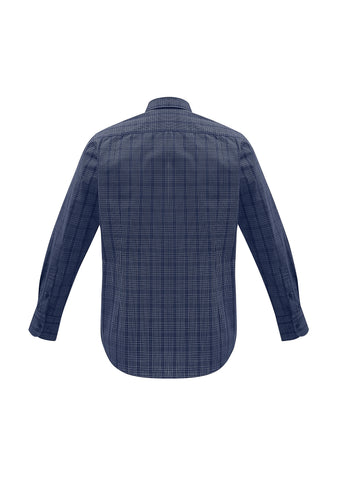 Harper Mens Long Sleeve Shirt Ink/Silver back view