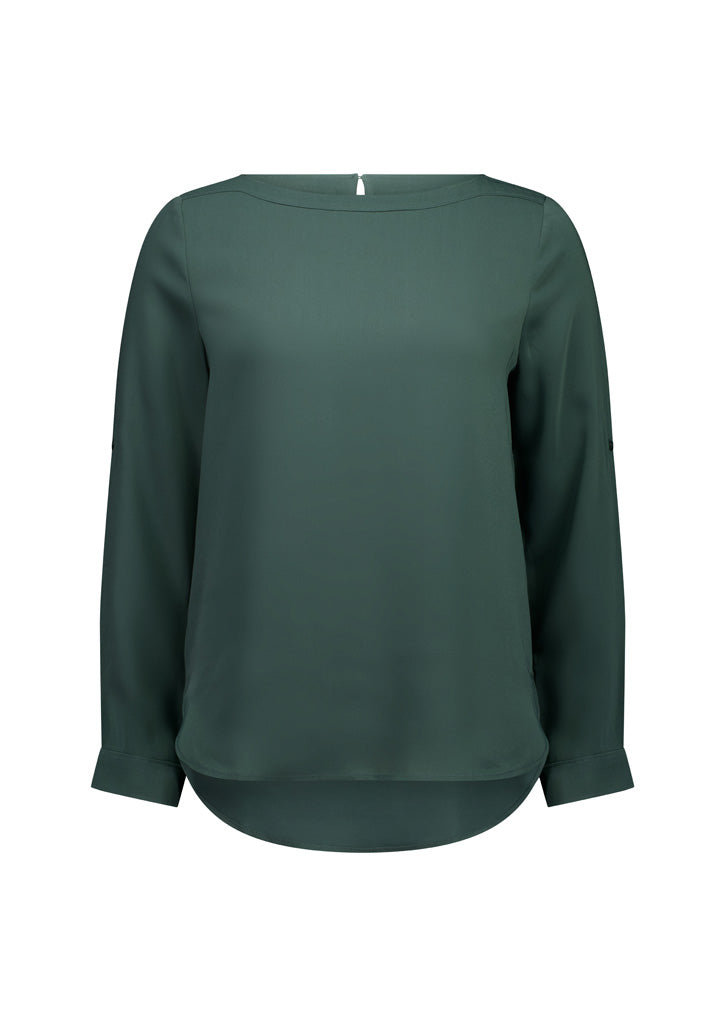 Madison Womens Boatneck Top Seafoam