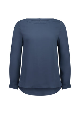 Madison Womens Boatneck Top Storm Blue