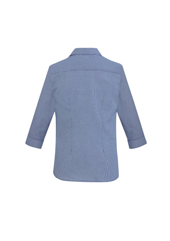 Jagger Womens 3/4 Sleeve Shirt French Blue back view