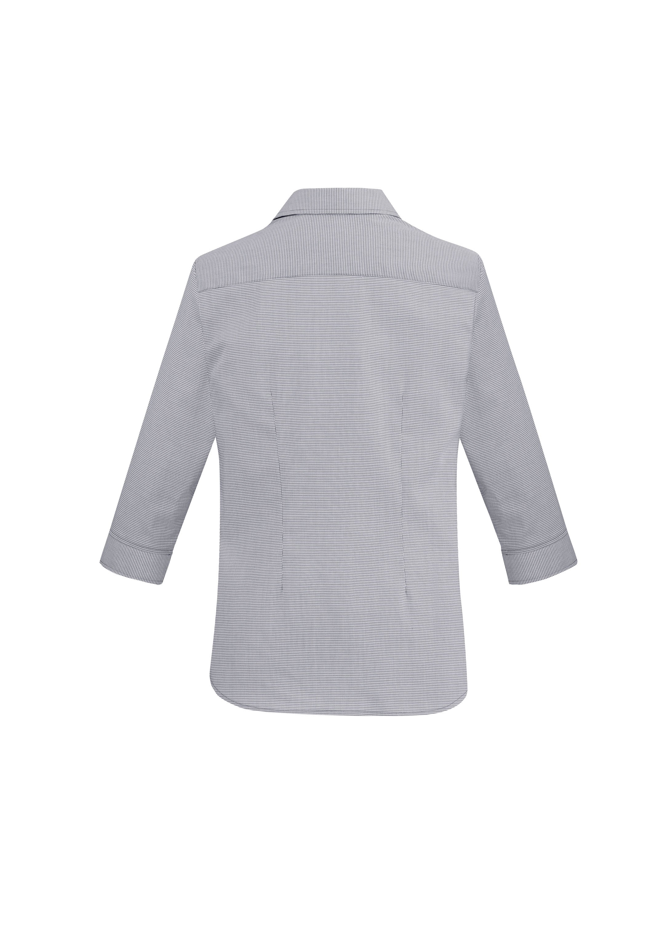 Jagger Womens 3/4 Sleeve Shirt Silver back view