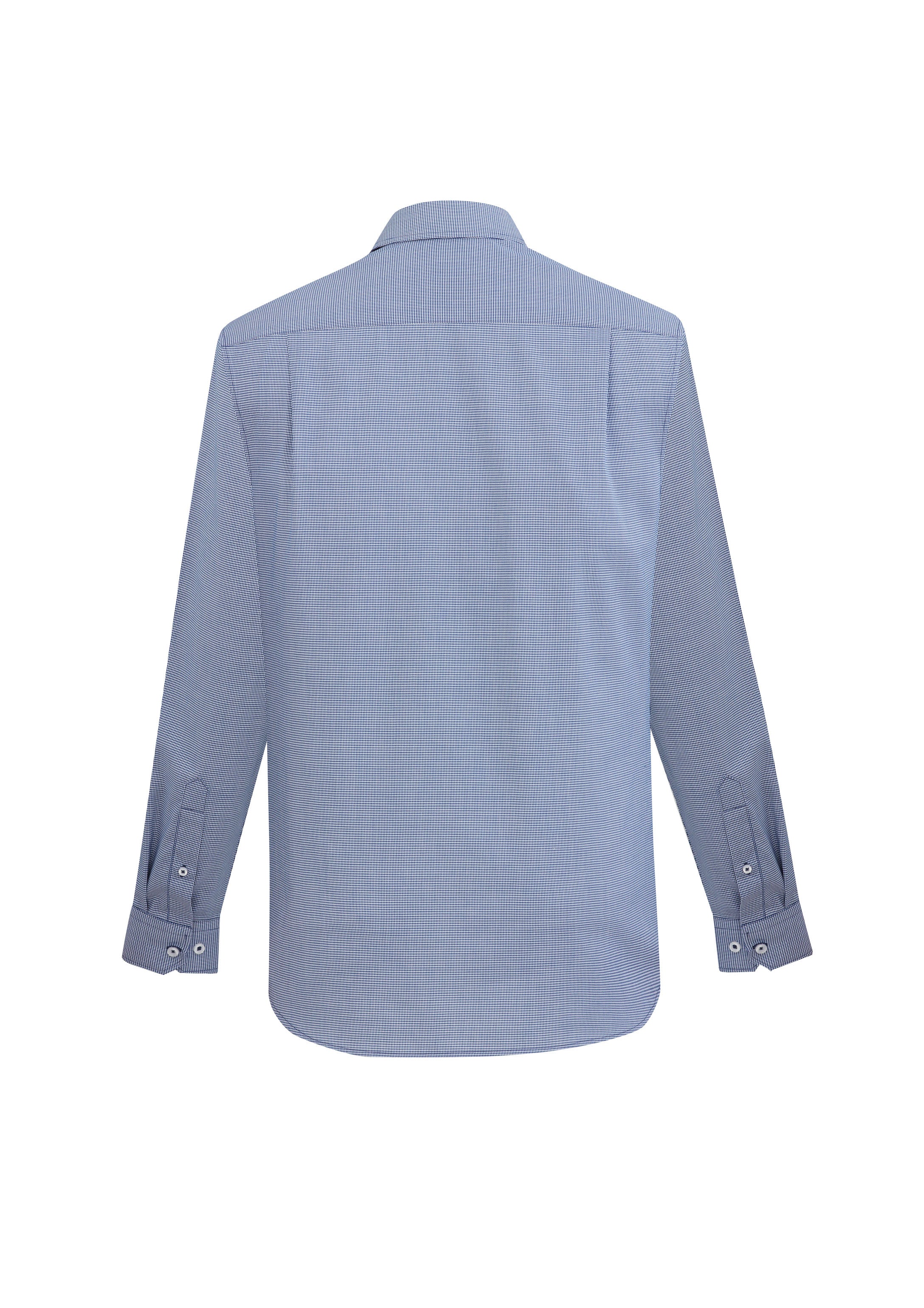 Jagger Mens Long Sleeve Shirt French Blue back view