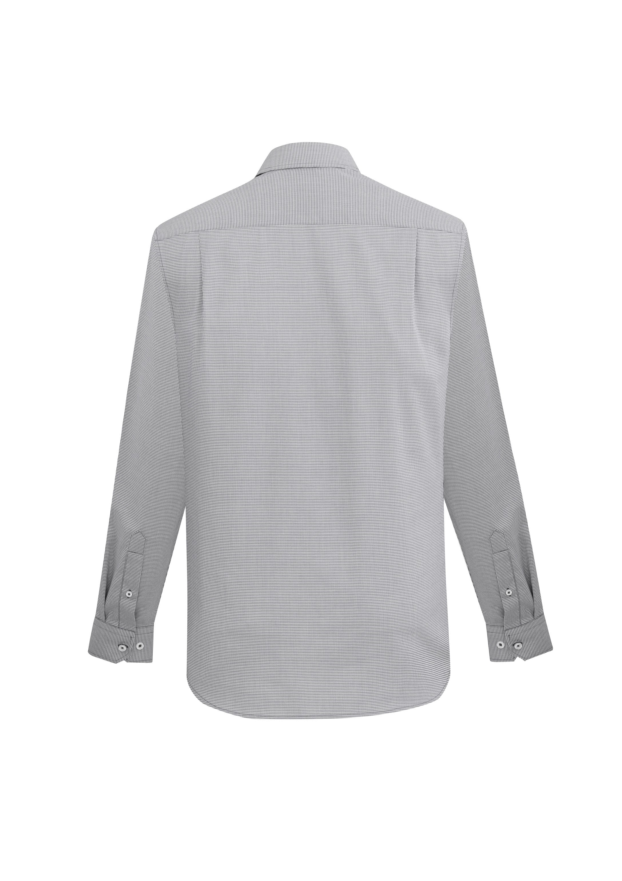 Jagger Mens Long Sleeve Shirt Silver back view