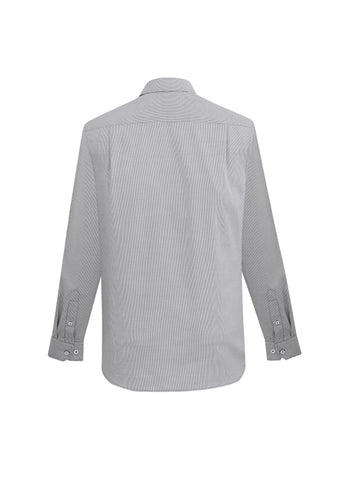 Jagger Mens Long Sleeve Shirt Silver back view