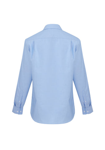 Regent Mens Long Sleeve Shirt Blue back view