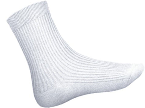 Kids School Socks in White