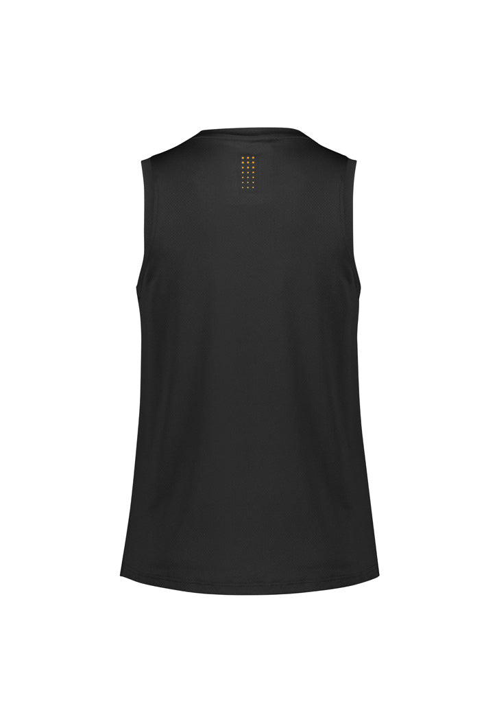 Balance Womens Singlet Black/Gold back view