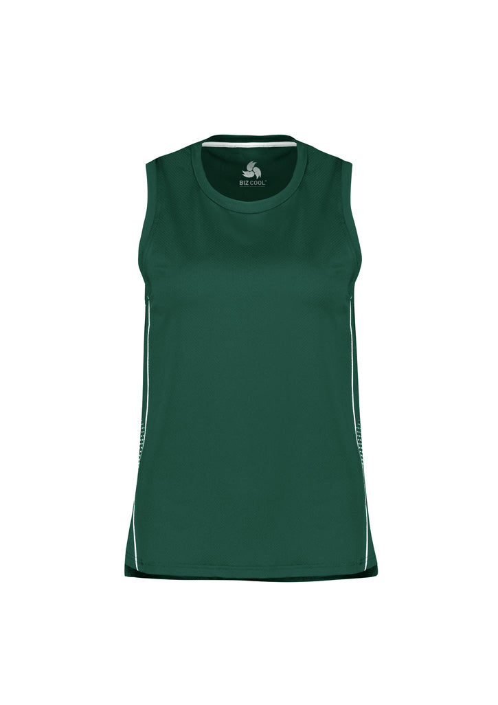 Balance Womens Singlet Forest/White