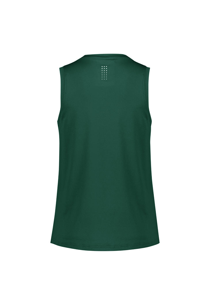 Balance Womens Singlet Forest/White back view