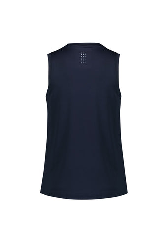 Balance Womens Singlet Navy/White back view