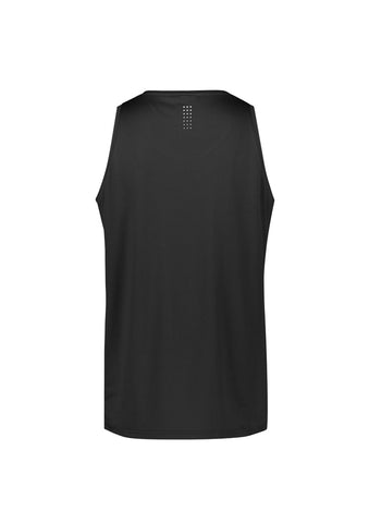 Balance Mens Singlet Black/White back view