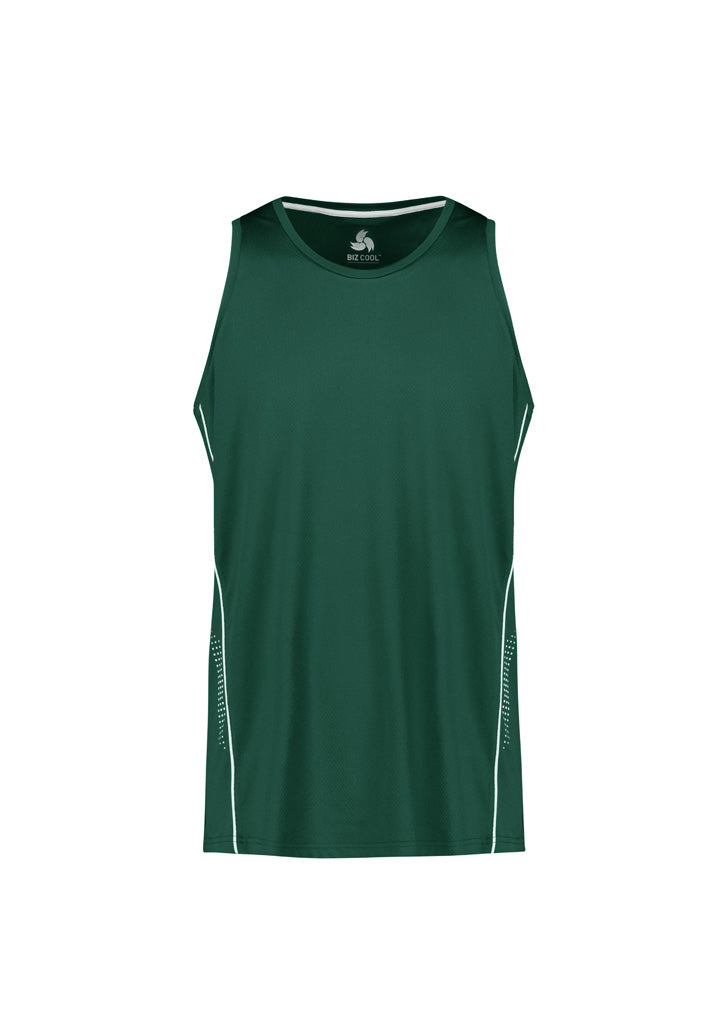 Balance Mens Singlet Forest/White front view