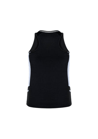 Renegade Womens Singlet Black/White/Silver back view