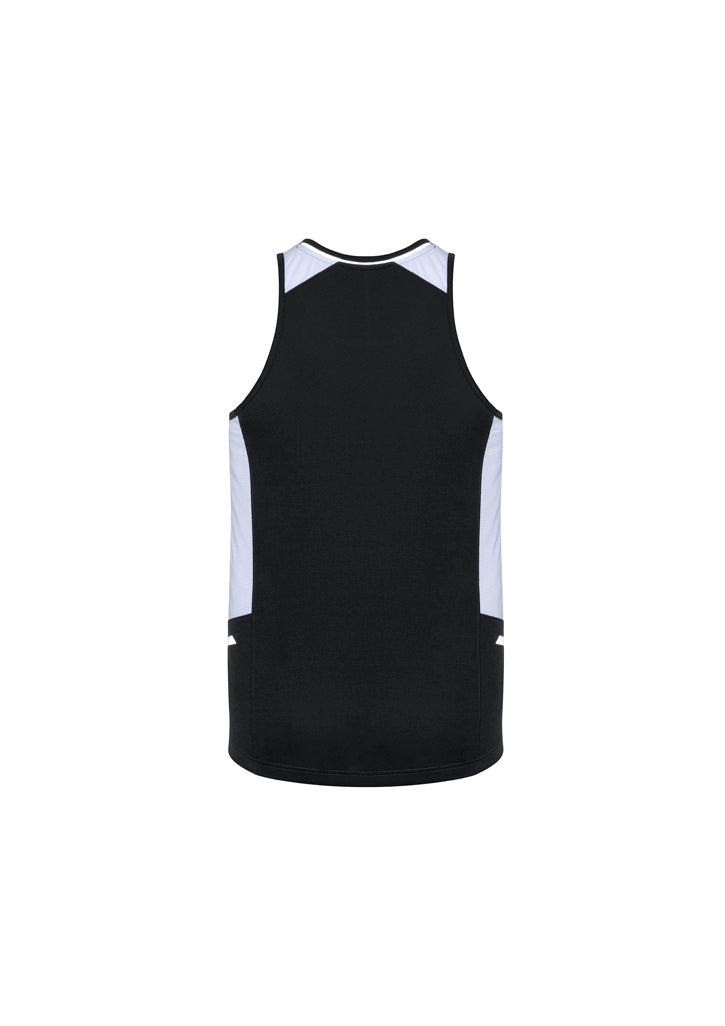 Renegade Mens Singlet Black/White/Silver back view