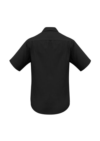 Oasis Mens Short Sleeve Shirt Black back view