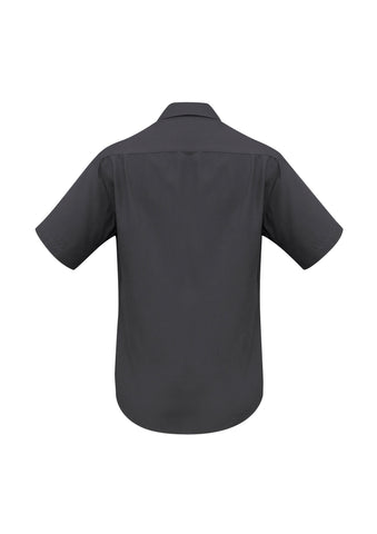 Oasis Mens Short Sleeve Shirt Charcoal back view