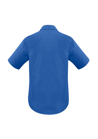 Oasis Mens Short Sleeve Shirt Electric Blue back view