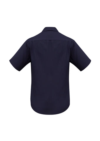 Oasis Mens Short Sleeve Shirt Navy back view
