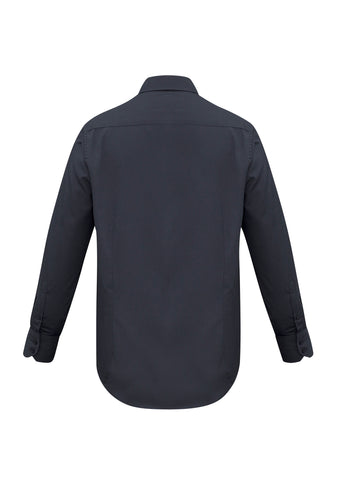 Metro Mens Long Sleeve Shirt Charcoal back view
