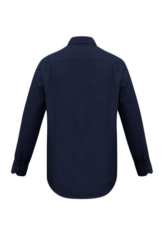 Metro Mens Long Sleeve Shirt Navy back view