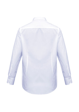 Metro Mens Long Sleeve Shirt White back view