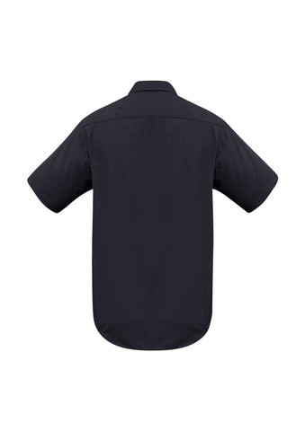 Metro Mens Short Sleeve Shirt Black back view