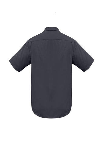 Metro Mens Short Sleeve Shirt Charcoal back view