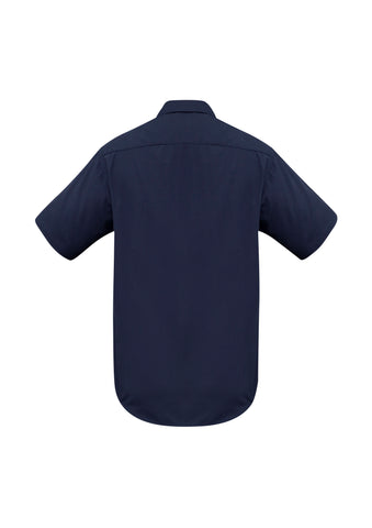 Metro Mens Short Sleeve Shirt Navy back view
