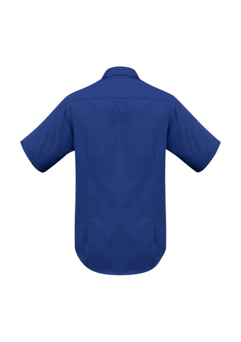 Metro Mens Short Sleeve Shirt Royal back view