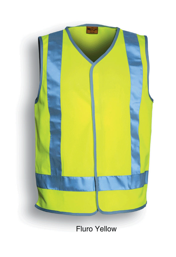 Unisex Adults Hi-Vis Vest With Reflective Tape in Yellow